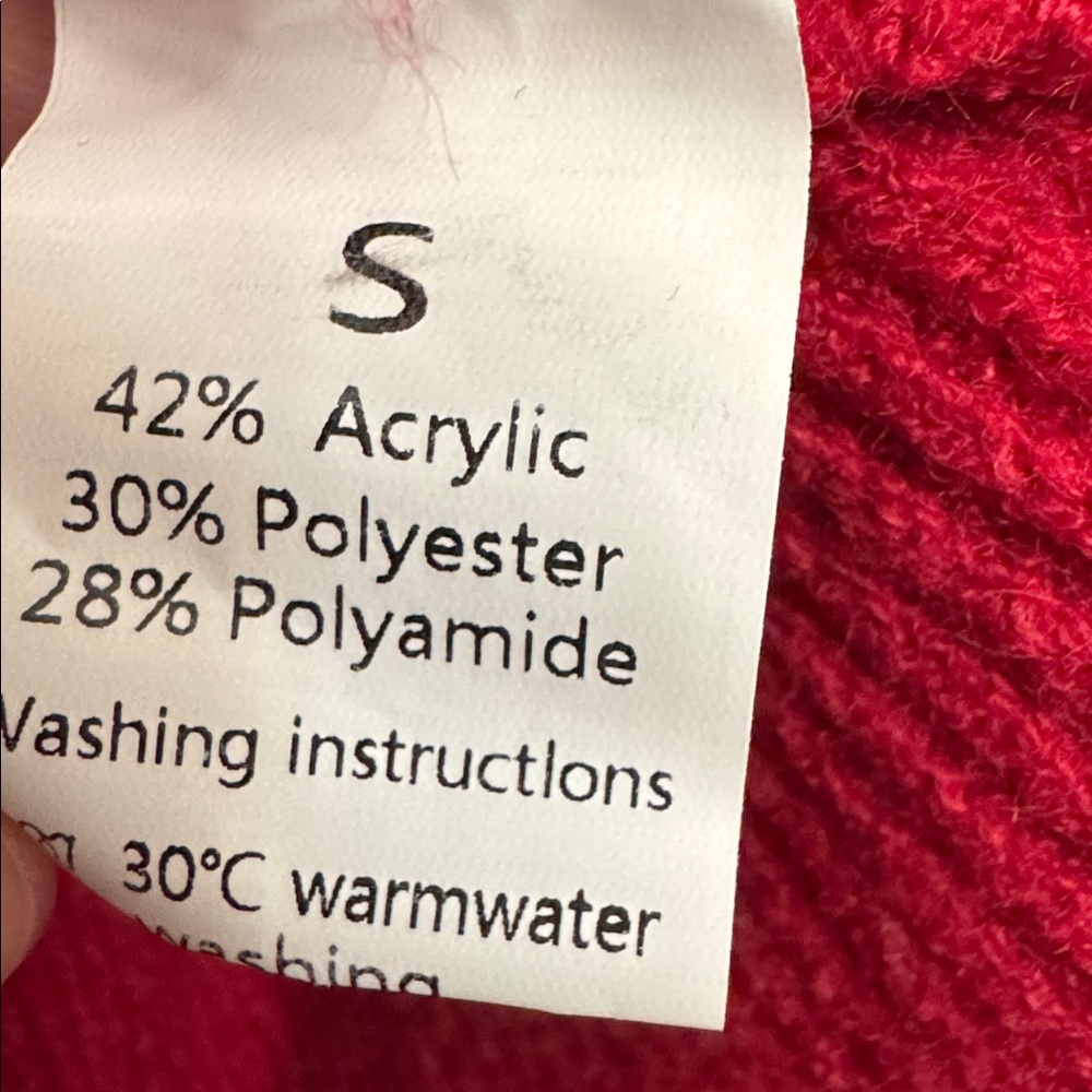 Red Knit Halter Top - Picture 3 of 4